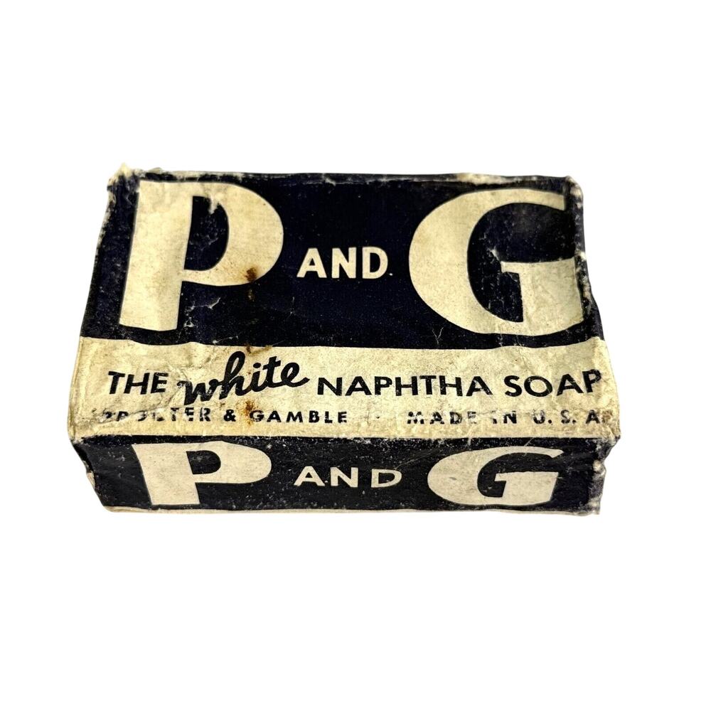 Vintage P&G‎ Procter & Gamble White Naphtha Laundry Bar Soap Dishes Cleaning